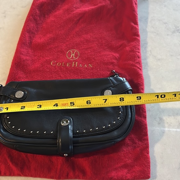 Cole Haan black leather studded wristlet perfect condition - Picture 6 of 7